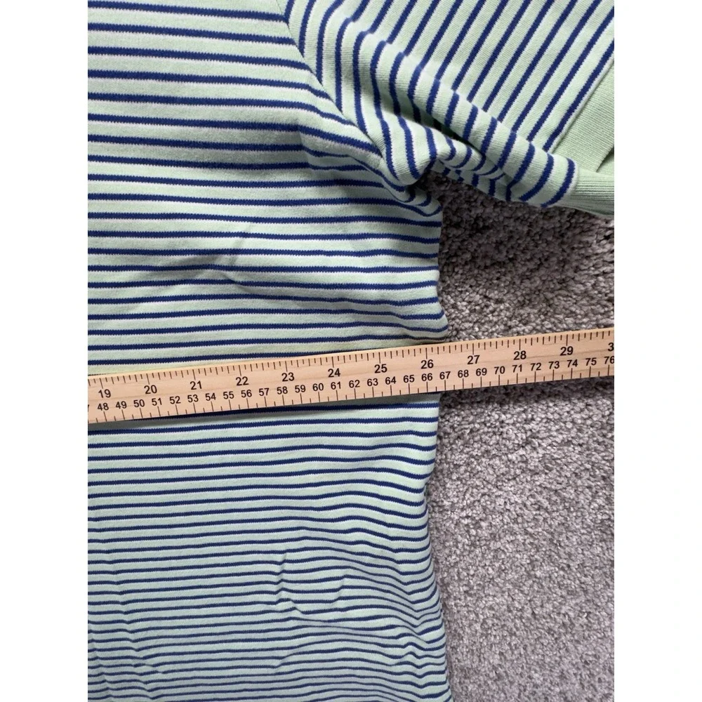 Polo Ralph Lauren Mens ShortSleeve Shirt Size XXL Green Blue Stripe Vintage Pony